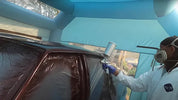 Painting my Box Chevy Caprice in an inflatable paint booth by using MYTESTTOOLS spray gun!