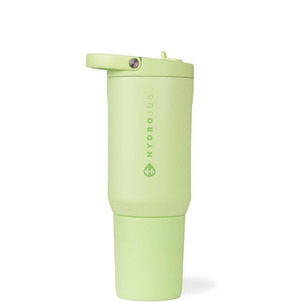 HydroJug Sport - Stainless Steel Tumbler with Straw, Vacuum Insulated, 20oz Leakproof Water Bottle, Ergonomic Design, Reusable, Dishwasher Safe, Rubber Base, Durable for Gym or Outdoors, Melon