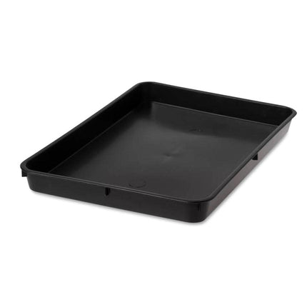 Gardener's Supply Company Small Plant Tray | Multi-use Durable Plastic Tray for Indoor & Outdoor Plants, Seed Starting & Potted Succulents, Flowers | 22-5/8" L x 15-1/2" W x 2" Deep - Black