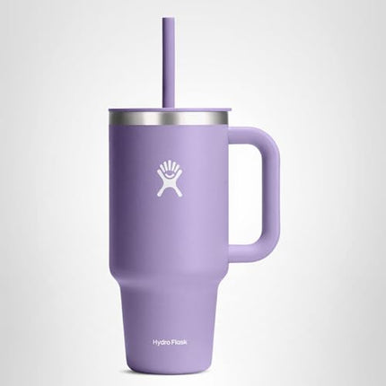 Hydro Flask Travel Tumbler with Handle, Lid and Straw - Insulated Stainless Steel in 32 Oz Moonshadow