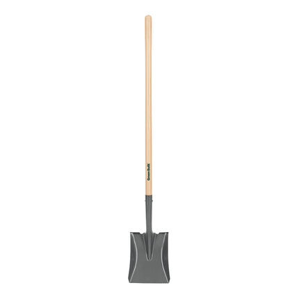 Truper Tru Built Square-Point Shovel, 45-Inch Wood Handle with 9-Inch Cushion Grip, Rolled Step Steel Blade, Heavy-Duty Scooping and Transfer Shovel (Model PCL-PE / 31174)