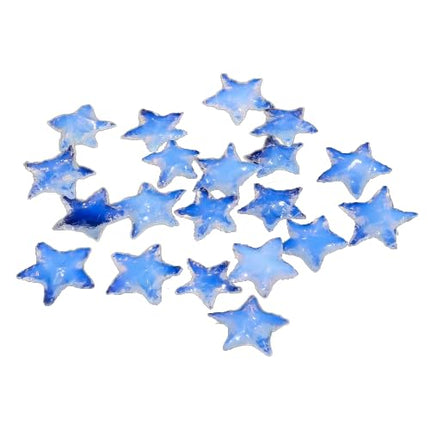 White Star Obsidian Star for Wire wrap Carving Metaphysical Glass Star Healing Crystal for Jewelry Making Gift For Her (5 Pcs)