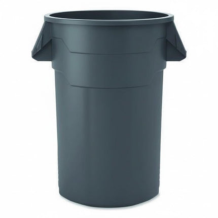 Kleen Commercial Brute Heavy-Duty Round Trash Can, 44-Gallon, Gray, Utility Garbage Container, Landscapers/Construction Sites/Restaurants/Offices/Warehouses Made in USA