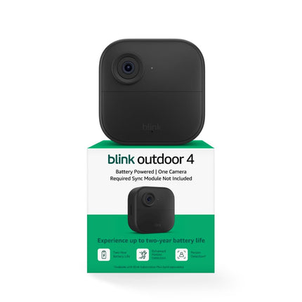 Blink Outdoor 4 – Wireless smart security camera, two-year battery life, two-way talk. Required Sync Module not included – Add-on camera