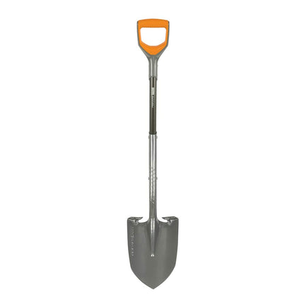 Fiskars 44" Pro Garden Shovel, Heavy Duty Gauge Steel Spade with Sharpened Edge for Digging and Turning Soil, Gardening Tool with Ergonomic Aluminum D-Handle