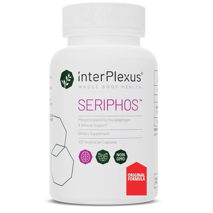 Seriphos - Phosphorylated Serine Adaptogen - Cortisol Supplement - Helps Cognitive Function, Gluten Free, Dairy Free, Soy Free - 100 Capsules