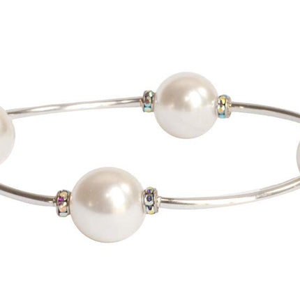 Made As Intended Crystal White Pearl Blessing Bracelet, Regular Size