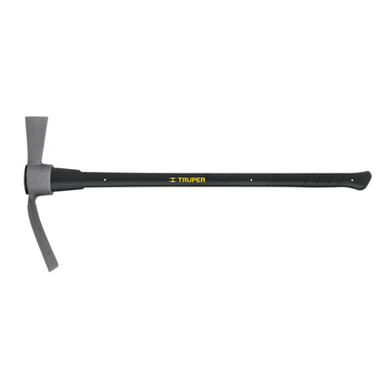 Truper 5 lb Cutter Mattock, 36-Inch Heavy-Duty Fiberglass Handle with Shock-Absorbing Grip, Forged Steel Dual-Head Digging and Root Cutting Tool (Model TH-5F / 31638)