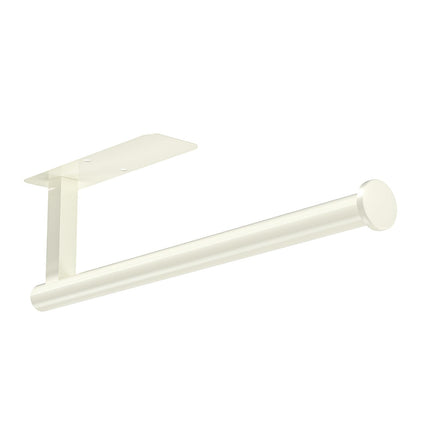 ASTOFLI Paper Towel Holder Under Cabinet No Drilling, Self Adhesive Paper Towel Holder Wall Mount for Kitchen Rack, Under Counter Napin Holder No Drill, RV, 304 Stainless Steel, White