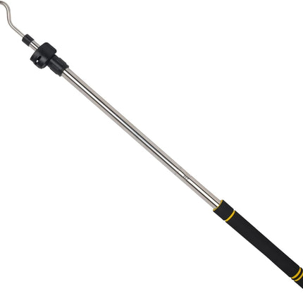 Greeily Clothes Hanger Reaching Hook Telescopic Adjustment clothes hook pole Light and can Extend from 37" to 65" with 4.7 "Hook and Sponge Handle.
