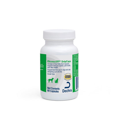 Eicosa3FF SnipCaps Omega 3 Free Fatty Acid Capsules for Dogs and Cats - Small, 60 ct