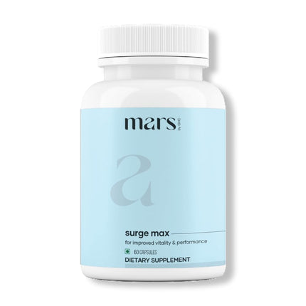Mars Surgemax Natural Capsules with Shilajit & Safed Musli | Supports Energy, Strength & Immunity | for Active Lifestyle | 60 Capsules | Pack of 1