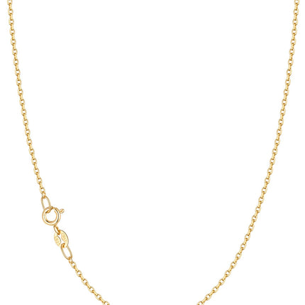 Jewlpire 18k Gold Plated Chain Necklace for Women, 1.2mm Cable Chains 18k Gold Plated Chain for Women Sturdy & Shiny Women's Chain Necklaces, 22 Inches