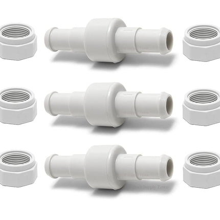 ATIE 280, 380, 180 Pool Cleaner Hose Swivel D20 and Hose Nut D15 Combo Kit Replacement For Zodiac Polaris 280, 380, 180 Pool Cleaners (3 Pack)