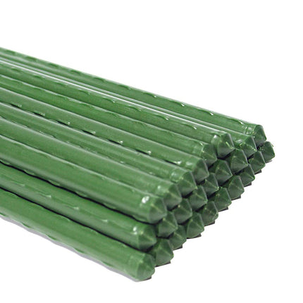 G-LEAF Garden Stakes 4 ft Plastic Coated Steel Tube Sturdy Metal Plant Sticks for Tomato,Cucumber,Bean,Tree,Pack of 50