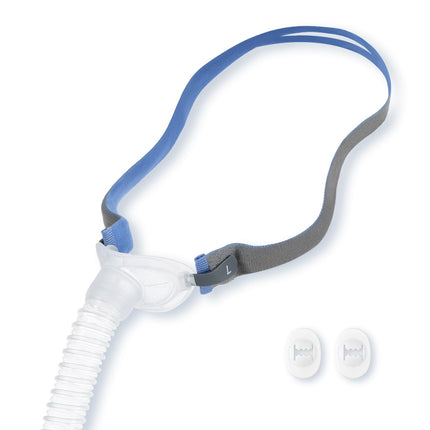 Replacement P10 Frame & Headgear Assembly Compatible with AirFit P10 with Quiet Mesh Vent & 360° Swivel Short Tube - Includes 2 Adjustment Clips for Custom Fit - (Nasal Pillows Not Included)