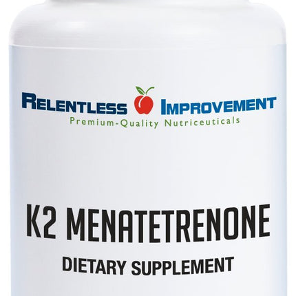 Relentless Improvement Natural Vitamin K2 MK4 - High-Potency 15,000mcg Supports Bone and Arterial Health Soy-Free, Vegi-Capsules