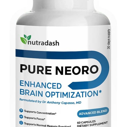 Pure Neoro Enhancer Brain Optimization - Pure Neoro Brain Supplement - Pure Neoro Boost Advanced Formula (60 Capsules - 1 Month Supply)
