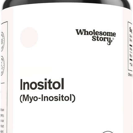 Wholesome Story Myo-Inositol Supplement | Inositol Powder Capsules | Myoinositol | 2000mg Per Serving | 500mg Per Capsule | Male and Female Fertility Supplement | Vitamin B8 | 120 Capsules