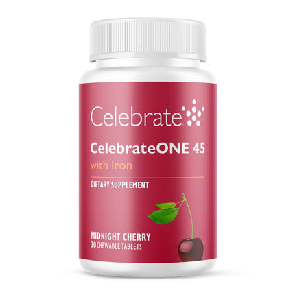 CelebrateONE 45 Bariatric Multivitamin with Iron, Once Daily Tropical Chewable for Gastric Sleeve & Bypass Patients – 45 mg Iron, 30 Tablets. 1 Month Supply