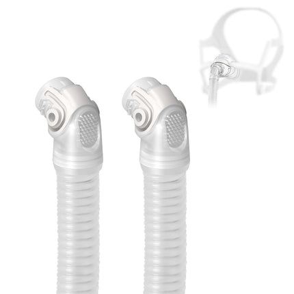 RespWave Replacement Short Tube Compatible with Airfit N20 & Airtouch N20 Cpap Mask, Avoid Leakage and Reduce Noise, Cpap Supplies and Accessories(2 Pack)