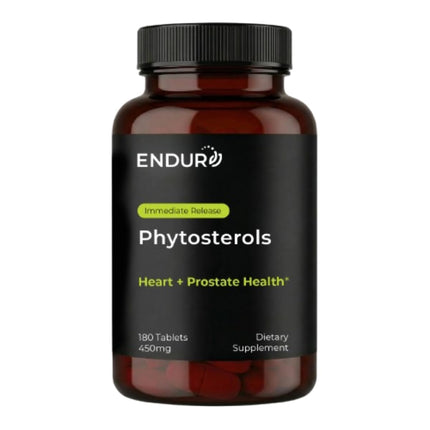 Endurance Products ENDUR - Phytosterols Plant Sterols Complex - 450 mg - Heart & Healthy Cholesterol Support, Prostate Health & Urinary Comfort Support - High-Potency - 180 Tablets