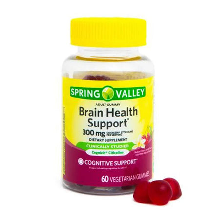 Spring Valley Brain Health Vegetarian Gummy Supplements, 60ct