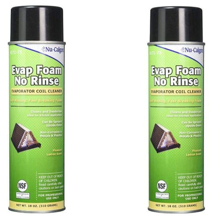 Nu-Calgon 4171-75 Evap Foam No Rinse Evaporator Coil Cleaner, 18 oz. (Pack 2)