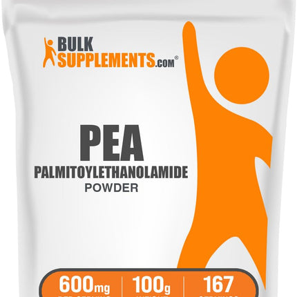 BulkSupplements.com Palmitoylethanolamide Powder - Pea Supplement, Palmitoylethanolamide for Immmune Support - Gluten Free, 600mg per Serving, 100g (3.5 oz) (Pack of 1)