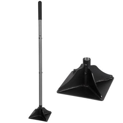 Walensee 10" x 10" Steel Tamper Tool with 48" Handle, Heavy Duty Ground Tamper with Rubber Grip for Leveling Paver Base, Ideal for Dirt Compacting, Gravel and Sand, Driveways and Blacktop Repair