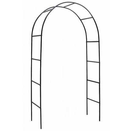 Garden Arch, Outdoor Flower Garden Arch Trellis, Sturdy Steel Arbor for Climbing Plants, Wedding Decoration, 7'8" H x 4'5" W, Dark Green