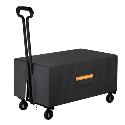 EVRBUL Outdoor Folding Wagon Cover, 38" L x 22" W x 20" H Heavy Duty 420D Waterproof Garden Cart Cover for Collapsible Wagon Carts with Portable Pocket Bottom Drawstring Reflective Strip, Cover Only