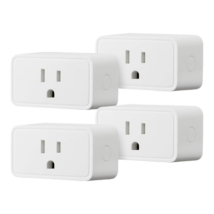 Amazon Basics Smart Plug, Works with Alexa Only, Voice Control, Remote APP Control, Schedule, Compact Design, Versatile, 2.4 GHz Wi-Fi, No Hub Required, 4-Pack, White