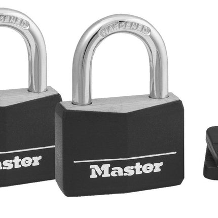 Master Lock Covered Padlocks with Key, Outdoor Locks, 2 Pack, 141T