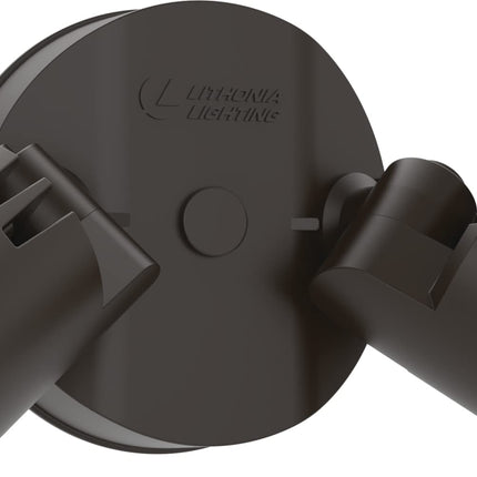 Lithonia Lighting HomeGuard 2-Light LED Outdoor Flood Lights, Wall or Ceiling Mount Outdoor Lights, 4000K Cool White, Round Heads, Dark Bronze (HGX LED 2RH 40K 120 DDB M2)