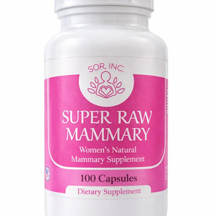 Super R Mammary Glandular Supplement – Bovine Mammary Tissue 400 mg Per Serving, Non-Hormonal Breast Support Formula, 100 Capsules, Made in USA