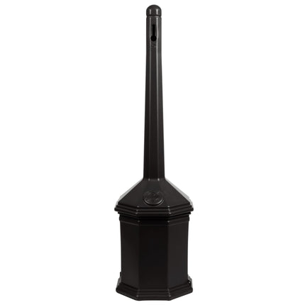 Commercial Zone 710301 Smoker’s Outpost Site Saver Cigarette Receptacle, Black, Plastic, 5 Quart