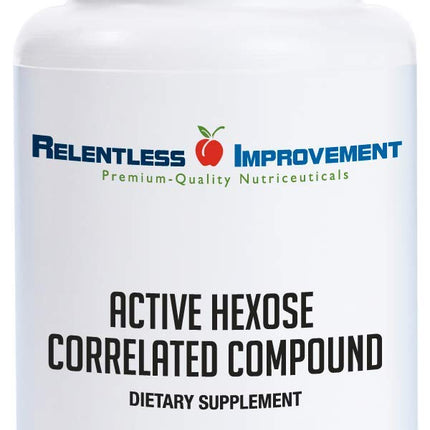 Relentless Improvement Active Hexose Correlated Compound Natural Immune Support Mushroom Extract Blend 120ct Support for Viral, NK Cell & Immune Boost, Compare to AHCC