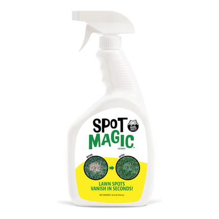 Spot Magic by Mark & Phil’s - Green Instant Lawn Grass Colorant Spray 24oz - Non-Toxic Pet & Kid Safe,- Long-Lasting Results for Concealing Brown & Pet-Damaged Grass Areas