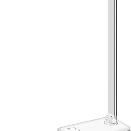 White crown LED Desk Lamp Dimmable Table Lamp Reading Lamp with USB Charging Port, 5 Lighting Modes, Sensitive Control, 30/60 Minutes Timer (White, First-Generation)