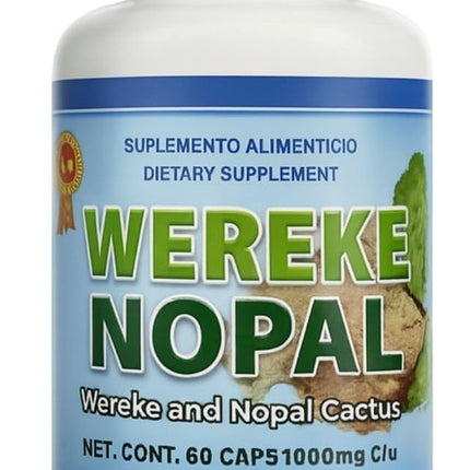 Wereke & Nopal Capsules – 60 Count (1000 mg Each) – Natural Herbal Supplement – Traditional Mexican Blend – Supports Overall Wellness & Balance – by Lo + Natural