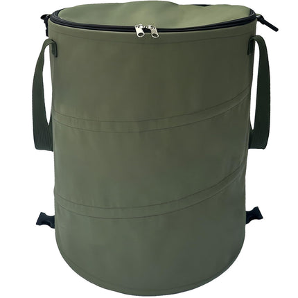 QJXX Pop up Camping Trash can with lid, 24 Gallon Collapsible Garden can