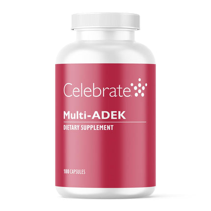 Celebrate Vitamins Multi ADEK Bariatric Multivitamin Iron Free, Easy to Swallow Veggie Capsules for Duodenal Switch & SADI Patients, Vitamins A, D, E, K & B12, 3 Months Supply (180 Capsules)