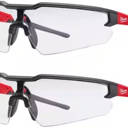 Milwaukee Anti-Fog Safety Glasses Clear Lens Black/Red Frame 2 pc. - Case of 2