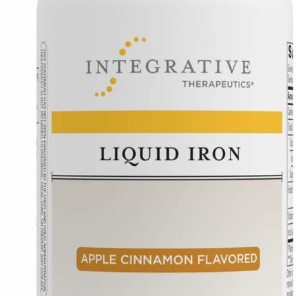 Integrative Therapeutics Liquid Iron - Energy Support Supplement* - with Vitamin B12 & Folate - Liquid Supplement for Convenience - Gluten & Dairy-Free - Apple Cinnamon Flavored, 6 fl oz (35 Servings)