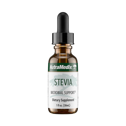 NutraMedix Stevia - Bioavailable Liquid Stevia Leaf Extract Drops for Microbial Support - Sugar Alternative with Microbial Support Properties - Low-Carb, No Added Sugar (1 oz / 30 ml)