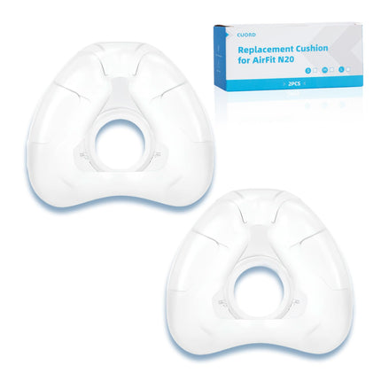 Replacement Nasal Cushion for ResMed AirFit N20, Compatible with Original Airfit N20 Frame, Reliable Seal & Perfect Fit Replacement Mask Cushion, Covers Nose, 2-Pack, Medium