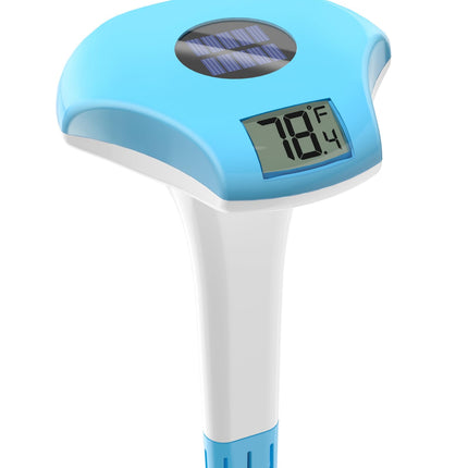 BALDR Pool Thermometer Floating Easy Read, Solar powerd with LCD Large Digital Display, IPX-8 Waterproof Swimming Pool Thermometer, Say Goodbye to Battery Replacement, Gauge for Ice Bath, Hot Tubs