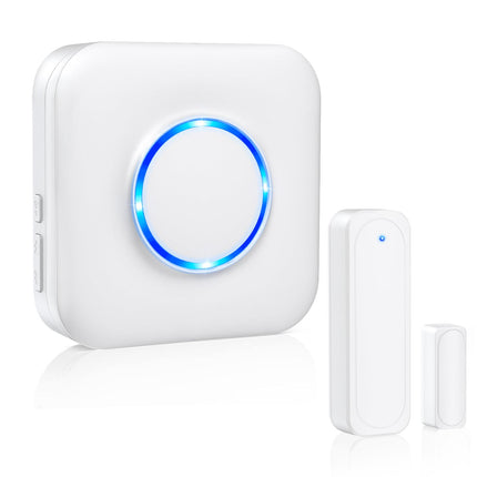 Door Chime, Satisure Door Sensor Alarm for Business/Store/Home/Bedroom When Entering, Door Bell Chime with 600 FT Range, 58 Chimes, 5 Volume Levels, 1 Sensor + 1 Receiver