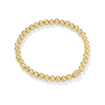 Kendra Scott Mini Elaina Stretch Bracelet in Iridescent Drusy, 14k Gold-Plated Brass, Fashion Jewelry for Women